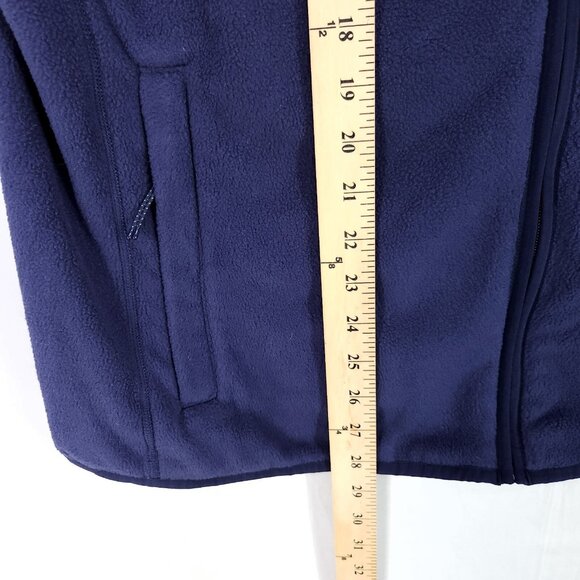 Vineyard Vines Fleece Vest Men's Size Large Harbor Full Zip Blue Pockets Mock - Picture 10 of 12